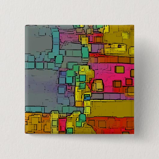 Geometrische Kunst der "Subway" Button (Vorderseite)