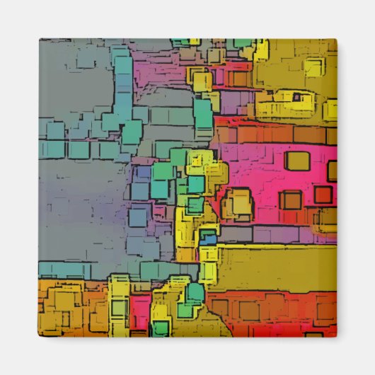 Geometrische Kunst der "Subway" Magnet (Vorne)