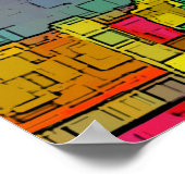 Geometrische Kunst der "Subway" Poster (Ecke)
