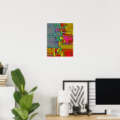 Geometrische Kunst der "Subway" Poster (Heimbüro)