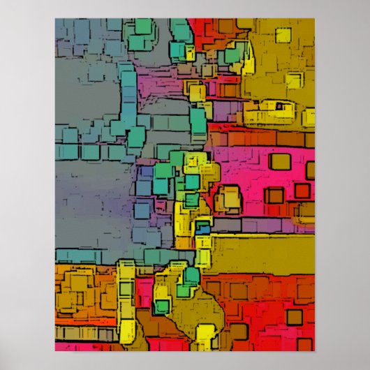 Geometrische Kunst der "Subway" Poster (Vorne)