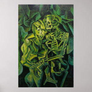 Geometrische Kunst des abstrakten Menschen und Ske Poster