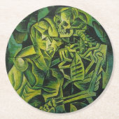 Geometrische Kunst des abstrakten Menschen und Ske Runder Pappuntersetzer (Vorderseite)