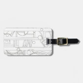 Geometrische Kunst des Architekten Dream-Modern Ba Gepäckanhänger (Vorderseite horizontal)