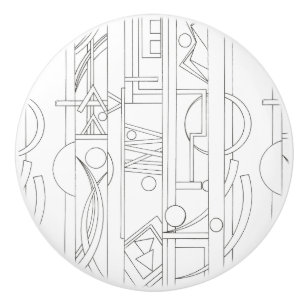 Geometrische Kunst des Architekten Dream-Modern Ba Keramikknauf