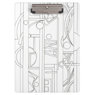 Geometrische Kunst des Architekten Dream-Modern Ba Klemmbrett