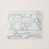 Geometrische Kunst des Architekten Dream-Modern Ba Puzzle (Horizontal)