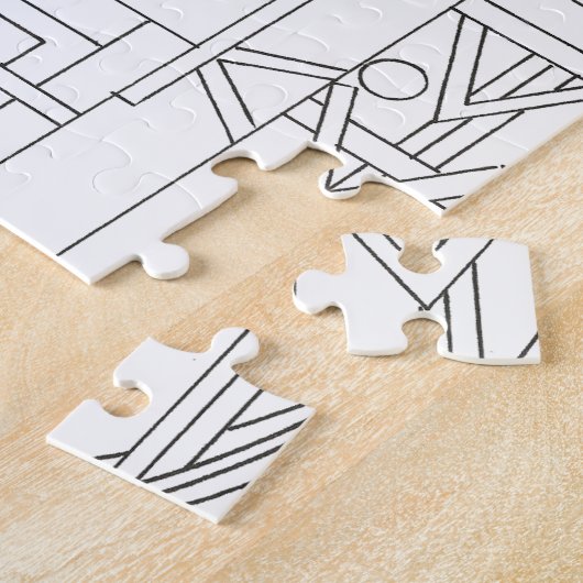 Geometrische Kunst des Architekten Dream-Modern Ba Puzzle (Seite)