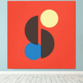 Geometrische Kunst des Mittelzentrums Leinwanddruck (Insitu (Holzboden))