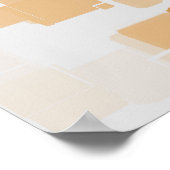 Geometrische Kunst des "Pumpkin Pie" Poster (Ecke)