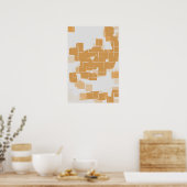 Geometrische Kunst des "Pumpkin Pie" Poster (Küche)