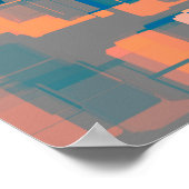 Geometrische Kunst des "Sunset" Poster (Ecke)