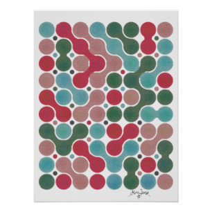 geometrische Kunst des Urlaubsdots Poster