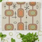 Geometrische Kunst des Weltraumzeitalters Geschirrtuch (Gefaltet)