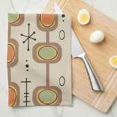 Geometrische Kunst des Weltraumzeitalters Geschirrtuch (Viertel Falte)