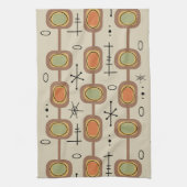 Geometrische Kunst des Weltraumzeitalters Geschirrtuch (Vertikal)