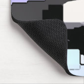 Geometrische Kunst "Dreaming Blue" Mousepad (Ecke)