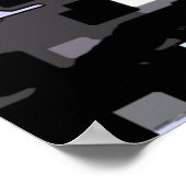 Geometrische Kunst "Dreaming Blue" Poster (Ecke)