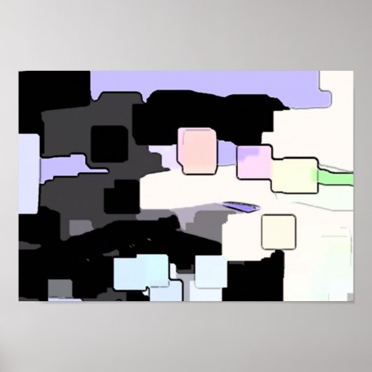 Geometrische Kunst "Dreaming Blue" Poster (Vorne)