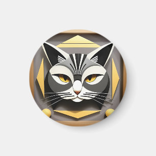 Geometrische Kunst eines stilisierten katalogische Magnet