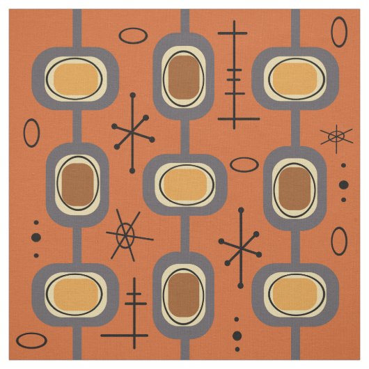 Geometrische Kunst im Weltraumzeitalter Stoff (Muster)