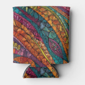 Geometrische Kunst in hellen Farben Dosenkühler (Vorderseite)