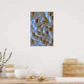 Geometrische Kunst "Koi Pond" Poster (Küche)