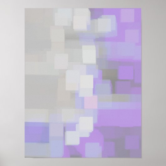 Geometrische Kunst "Lavender" Poster (Vorne)