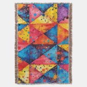 Geometrische Kunst: Lebendiges Chaos Decke (Vorderseite Vertikal)