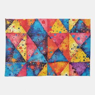 Geometrische Kunst: Lebendiges Chaos Geschirrtuch
