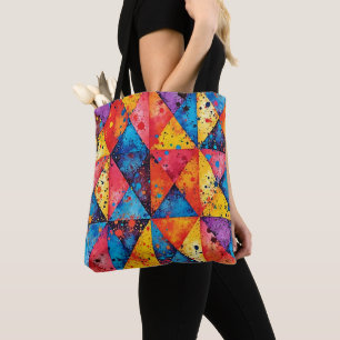 Geometrische Kunst: Lebendiges Chaos Tasche