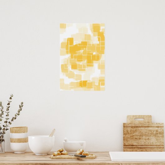 Geometrische Kunst "Melon" Poster (Küche)