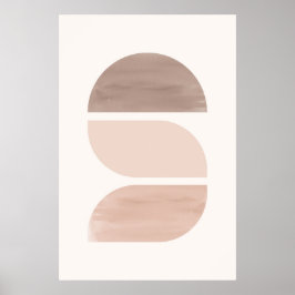 Geometrische Kunst Mitte des Jahrhunderts. Neutral Poster