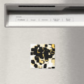 Geometrische Kunst "Orange Chocolate Cake" Magnet (In Situ (Geschirrspüler))