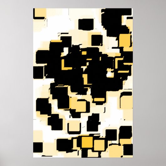 Geometrische Kunst "Orange Chocolate Cake" Poster (Vorne)