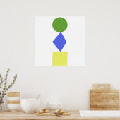 geometrische Kunst Poster (Küche)