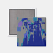 Geometrische Kunst "Rain Hitting Window" Magnet (Vorderseite/Rückseite)