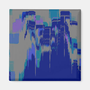 Geometrische Kunst "Rain Hitting Window" Magnet