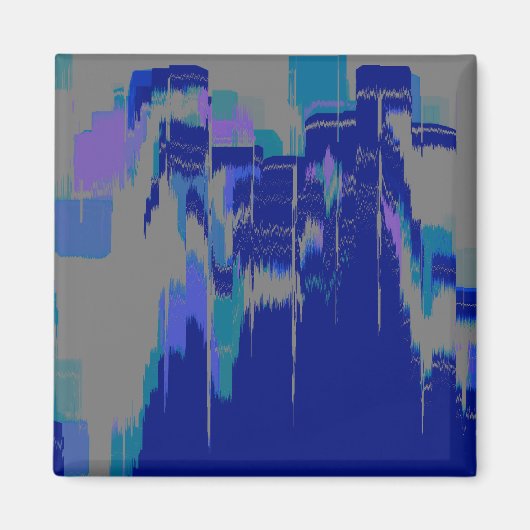 Geometrische Kunst "Rain Hitting Window" Magnet (Vorne)