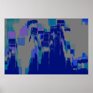 Geometrische Kunst "Rain Hitting Window" Poster