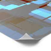Geometrische Kunst "Red Tide" Poster (Ecke)
