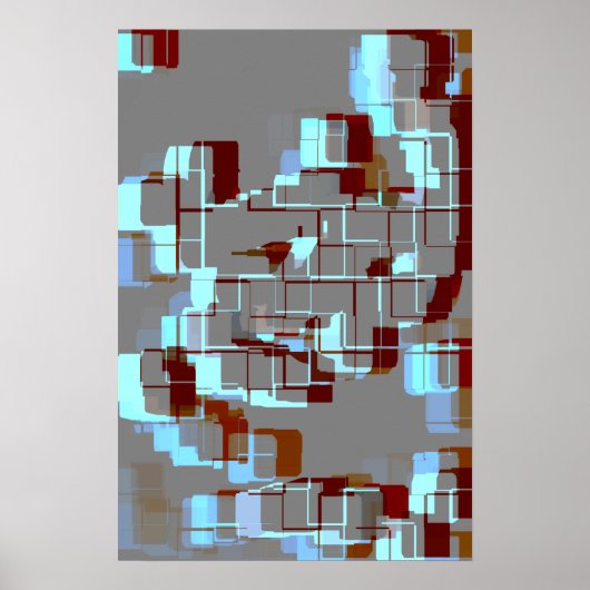 Geometrische Kunst "Red Tide" Poster (Vorne)