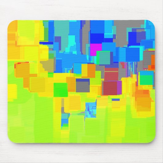 Geometrische Kunst "Stadt im Himmel" Mousepad (Vorne)