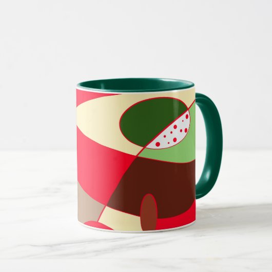 Geometrische Kunst Tasse (VorderseiteRechts)
