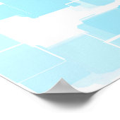 Geometrische Kunst "Wasser" Poster (Ecke)