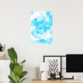 Geometrische Kunst "Wasser" Poster (Heimbüro)