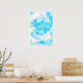 Geometrische Kunst "Wasser" Poster (Küche)