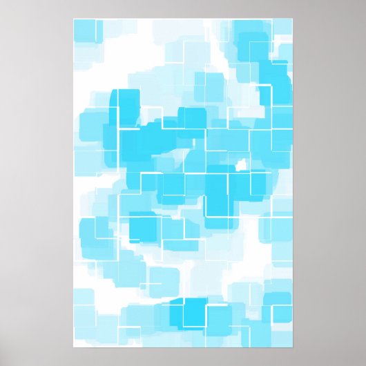 Geometrische Kunst "Wasser" Poster (Vorne)