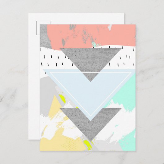 Geometrische Kunstdrucke Postkarte (Vorne/Hinten)