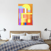 "Geometrische Kunstdrucke | Premium Leinwand Mauer (Insitu (Schlafzimmer))